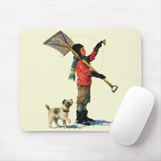 Schnee-Löffelente Mousepad (Mit Mouse)