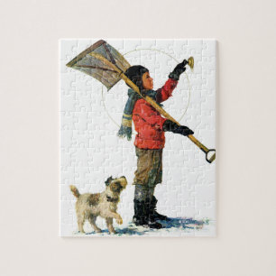 Schnee-Löffelente Puzzle