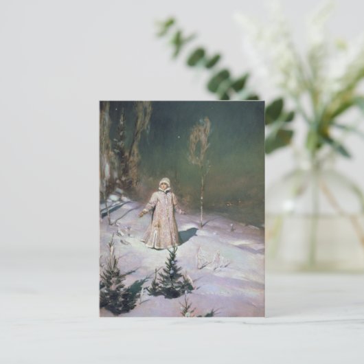 Schnee-Mädchen, 1899 Postkarte (Stehend Vorderseite)