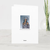 Schnee-Mädchen Feiertagskarte (Rückseite)