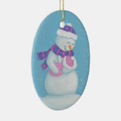 Schnee-Mama und Schnee-Baby-Girl Keramik Ornament (Rechts)