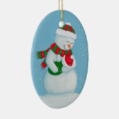 Schnee Mama und Schnee Weihnachten Keramikornament (Rechts)