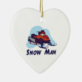 Schnee-Mann Keramikornament (Rechts)