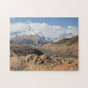 Schnee-Mit einer Kappe bedeckte Berge Puzzle