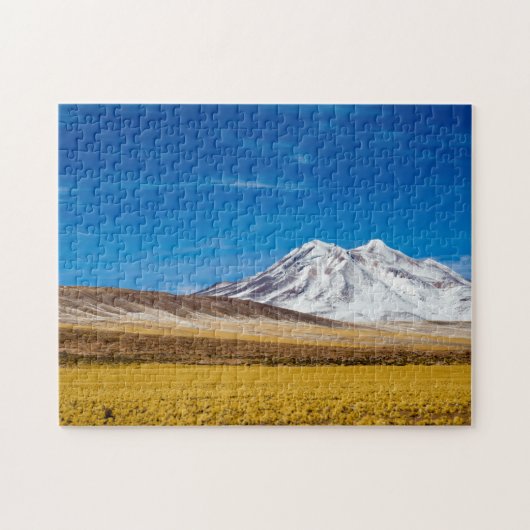 Schnee - mit einer Kappe bedeckte Berge und Puna Puzzle (Horizontal)