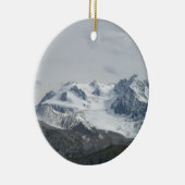 Schnee mit einer Kappe bedecktes Mont Blanc Keramik Ornament (Rechts)