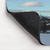 Schnee mit einer Kappe bedecktes mousepad (Ecke)