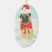 Schnee-Mops Inspiration Ornament (Rechts)