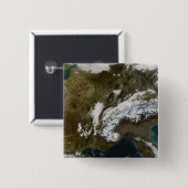 Schnee, Nebel und niedrige Wolken im Western Europ Button (Vorne & Hinten)