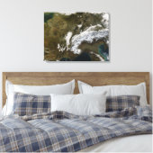 Schnee, Nebel und niedrige Wolken im Western Europ Leinwanddruck (Insitu (Schlafzimmer))