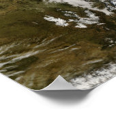 Schnee, Nebel und niedrige Wolken im Western Europ Poster (Ecke)