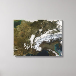 Schnee, Nebel und niedrige Wolken im Western Leinwanddruck