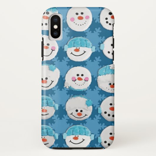 Schnee Niedlich Baby Blue Winter Snowman Case-Mate iPhone Hülle (Rückseite)