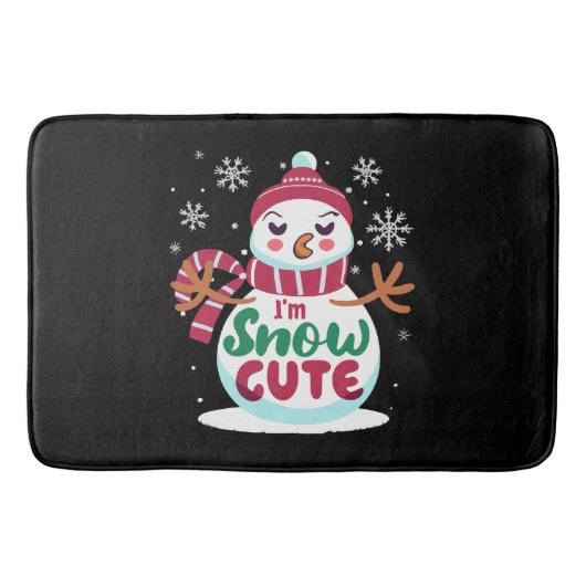 Schnee Niedlich! Embrace den Winter Charm der Weih Badematte (Vorderseite)