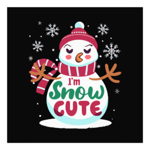 Schnee Niedlich! Embrace den Winter Charm der Weih Fotodruck