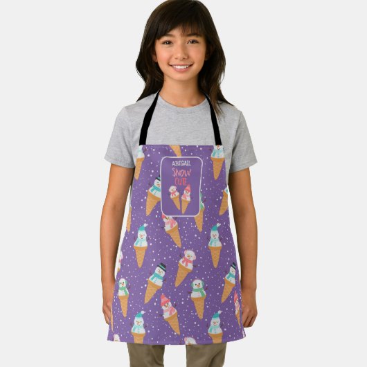 Schnee Niedlich Schneemann Schneekönner Winter Schürze (Insitu)