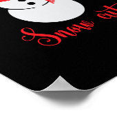 Schnee Niedlich Snowman Weihnachten Poster (Ecke)