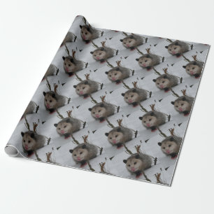 Schnee-Opossum Geschenkpapier
