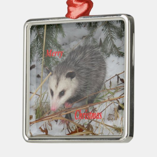 Schnee-Opossum Ornament Aus Metall (Links)