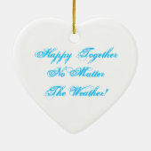 Schnee-Paar-Verzierung Keramikornament (Hinten)