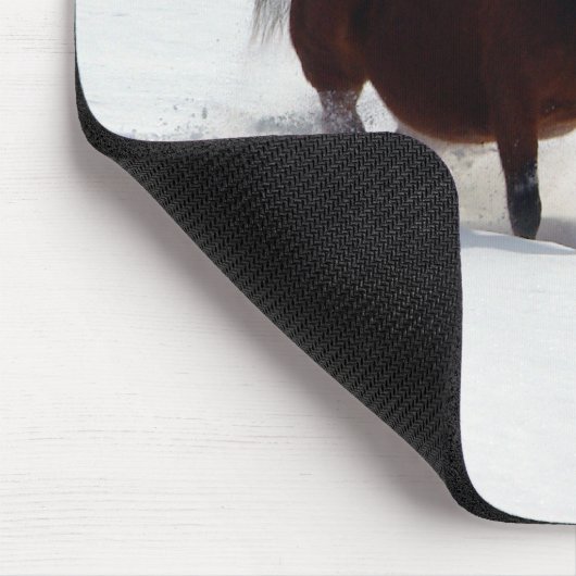 Schnee-Pferd Mousepad (Ecke)