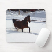Schnee-Pferd Mousepad (Mit Mouse)
