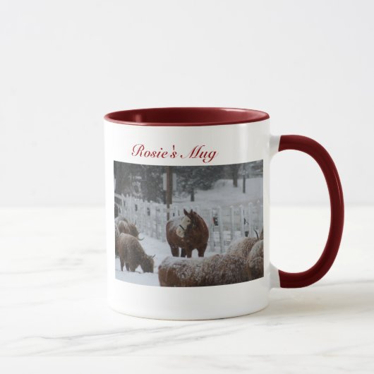 Schnee-Pferd, Rosies Tasse (Rechts)