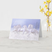 Schnee-Pferdekarte Karte (Gelbe Blume)
