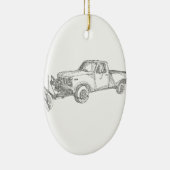 Schnee-Pflug-LKW-Gekritzel-Kunst Keramikornament (Rechts)