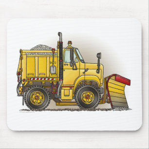 Schnee-Pflug-LKW-Mausunterlage Mousepad