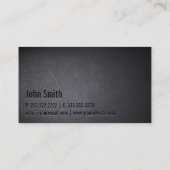 Schnee Pflügen Beruflich Schwarz Minimalistisch Visitenkarte (Rückseite)