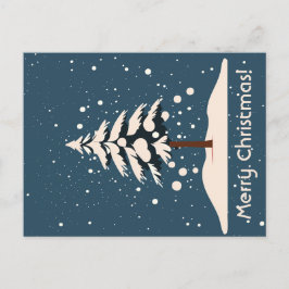 Schnee, Pine Tree und frohe Weihnachten Postkarte