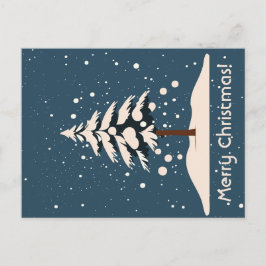 Schnee, Pine Tree und frohe Weihnachten Postkarte