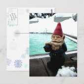 Schnee-PoolGnome Postkarte (Vorne/Hinten)