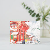 Schnee Postkarte (Stehend Vorderseite)