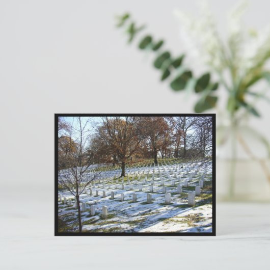 Schnee Postkarte (Stehend Vorderseite)