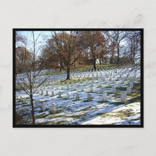 Schnee Postkarte (Vorderseite)