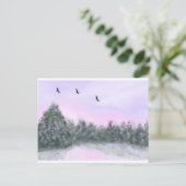 Schnee Postkarte (Stehend Vorderseite)