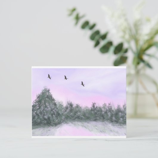 Schnee Postkarte (Stehend Vorderseite)