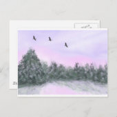 Schnee Postkarte (Vorne/Hinten)