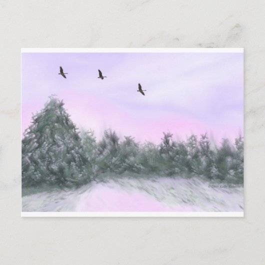 Schnee Postkarte (Vorderseite)