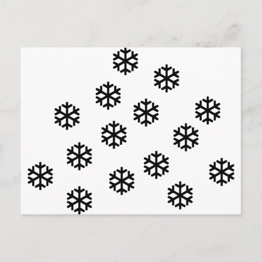 Schnee Postkarte (Vorderseite)