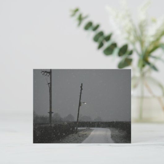 Schnee Postkarte (Stehend Vorderseite)