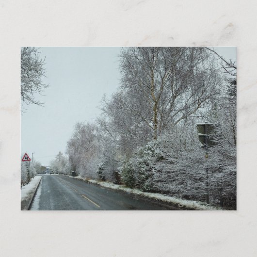 Schnee Postkarte (Vorderseite)