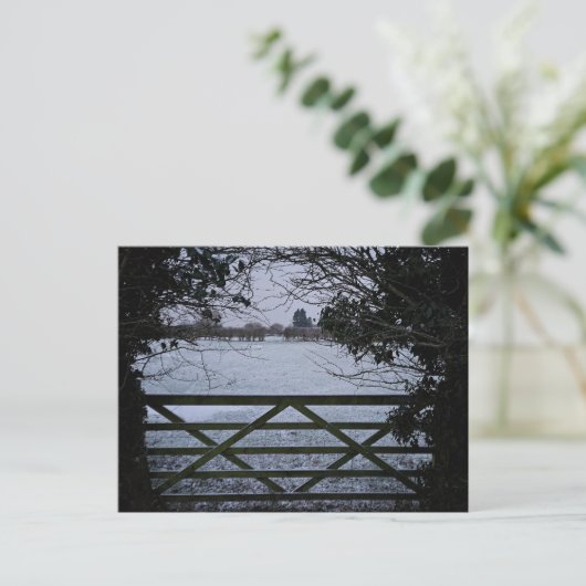 Schnee Postkarte (Stehend Vorderseite)