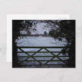 Schnee Postkarte (Vorne/Hinten)