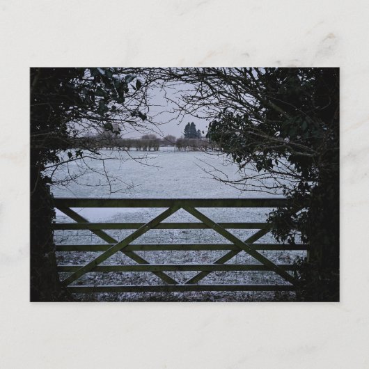 Schnee Postkarte (Vorderseite)