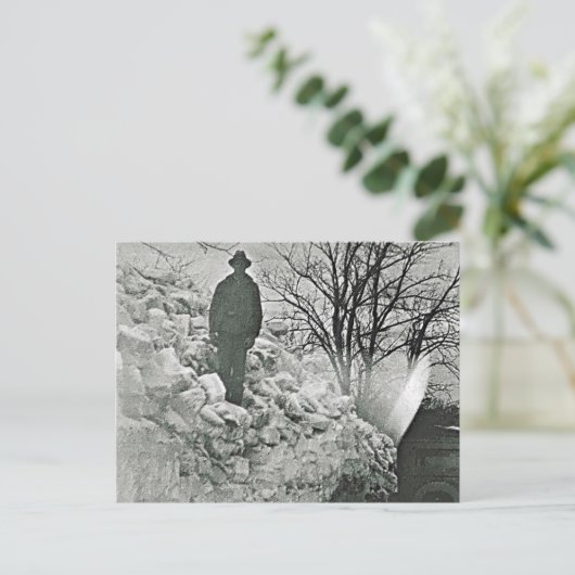 Schnee Postkarte (Stehend Vorderseite)