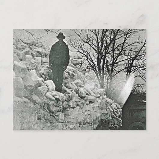 Schnee Postkarte (Vorderseite)