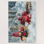Schnee & Puppen Puzzle (Vertikal)